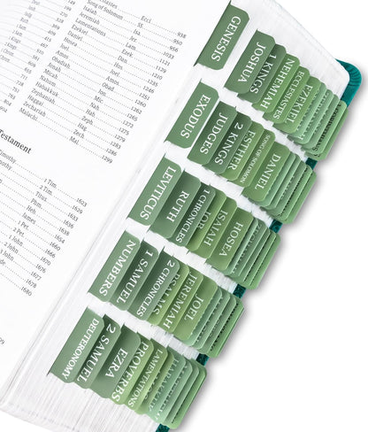 Laminated Bible Tabs – Large Print, Boho Floral, Easy Bible Navigation