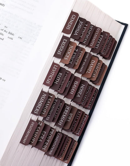 Laminated Bible Tabs – Large Print, Boho Floral, Easy Bible Navigation