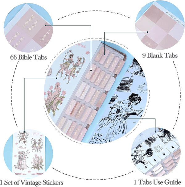 Elegant Pink Bible Tabs