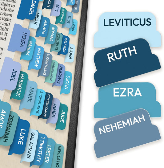 Bible Index Tabs – 90 Large Print, Laminated (For Women, Men, Kids)