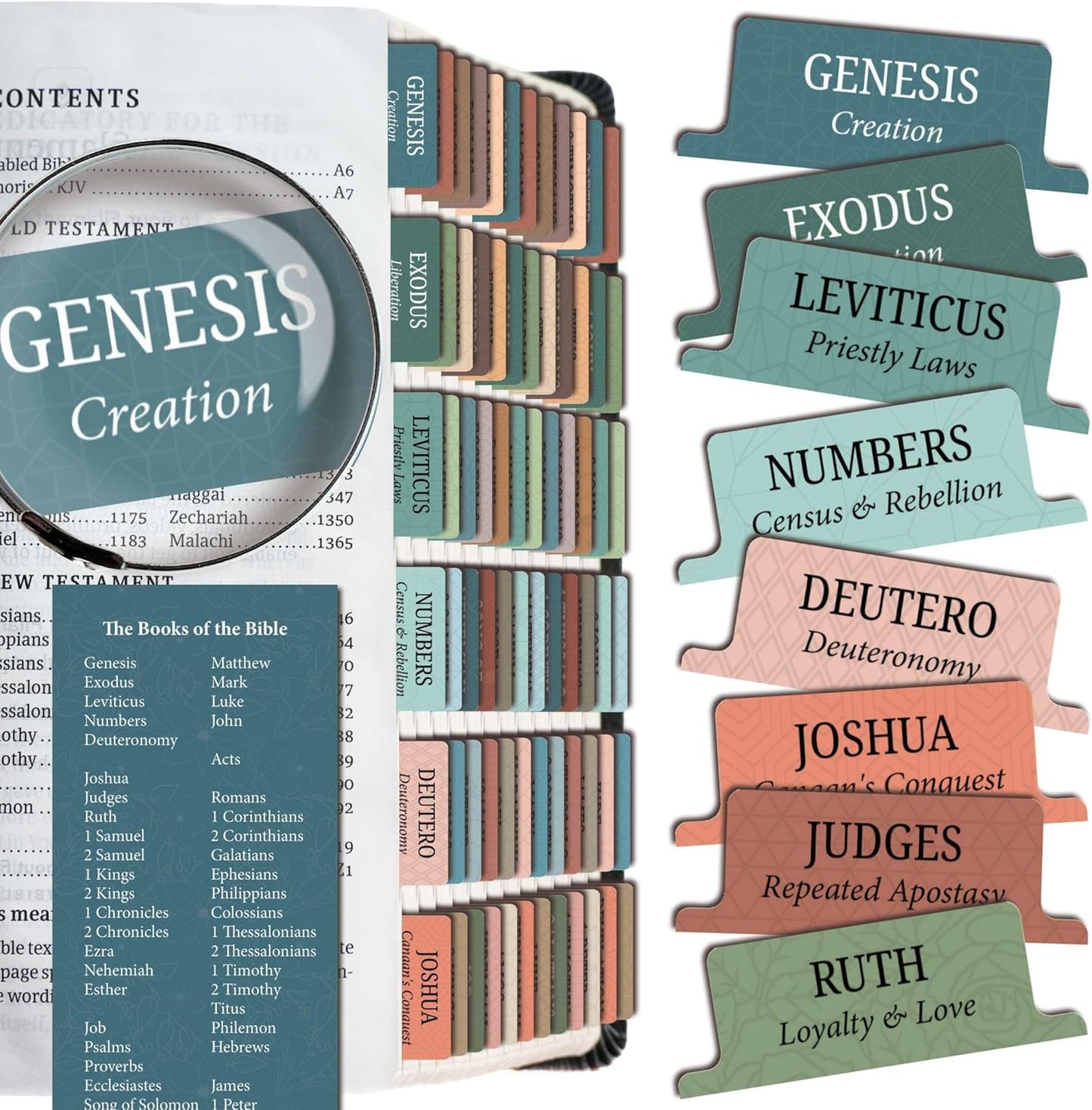 Premium Bible Tabs Tear Resistant – Laminated, Easy Apply, Old & New Testament