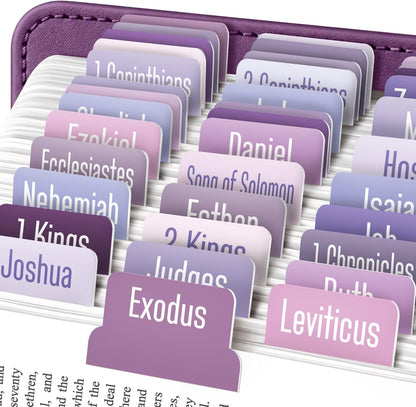 EssexWares Black Bible Tabs – 80 Large Print, Durable & Water-Resistant