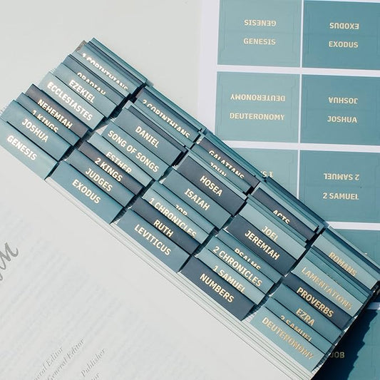 Decorative Bible Tabs (96pcs) – Neutral Gold Foil Laminated Index Tabs