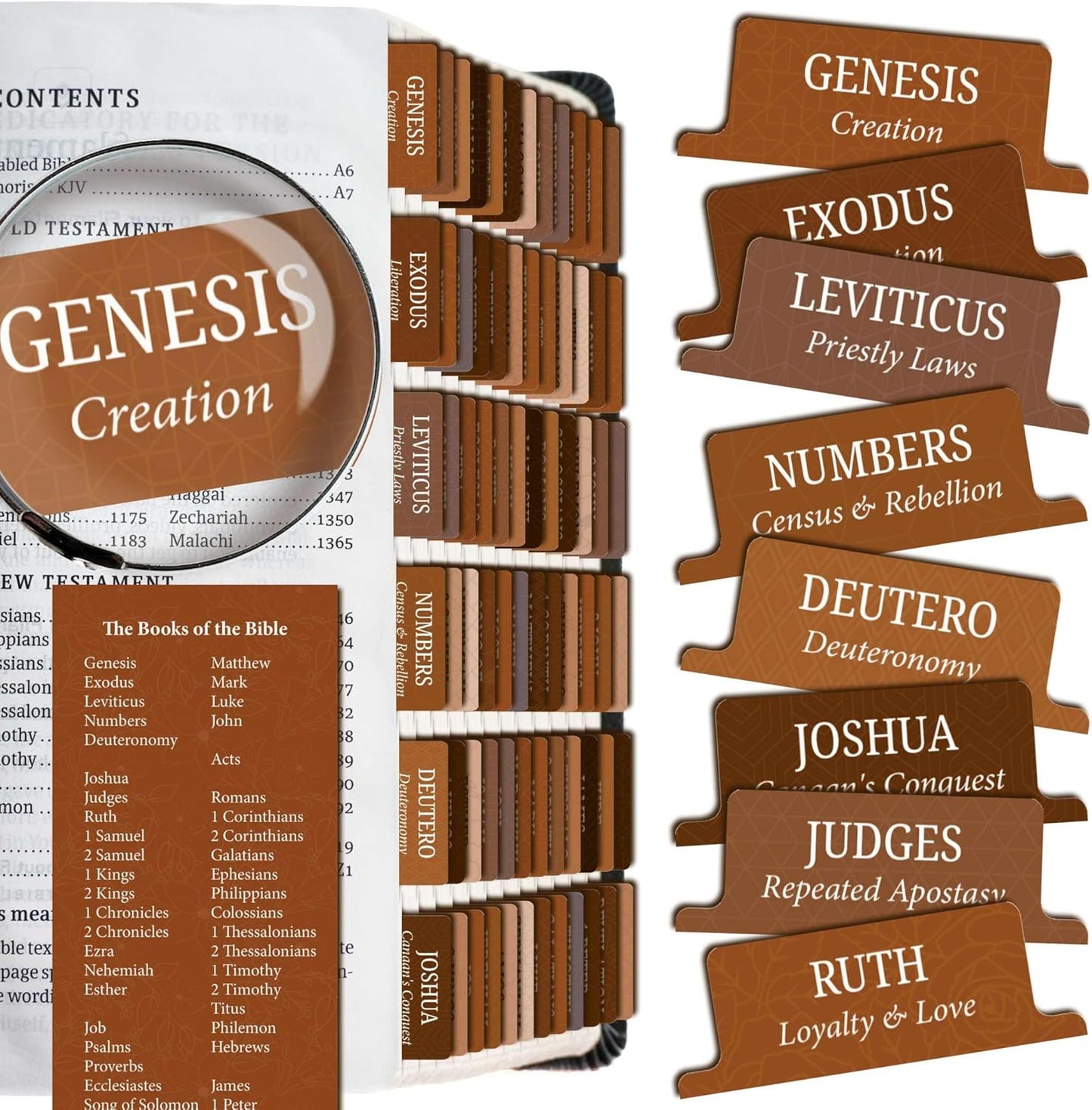 Premium Bible Tabs Tear Resistant – Laminated, Easy Apply, Old & New Testament
