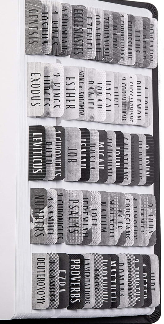 DiverseBee Laminated Bible Tabs – Large Print, Easy Apply, 72 Tabs (Noble Theme)
