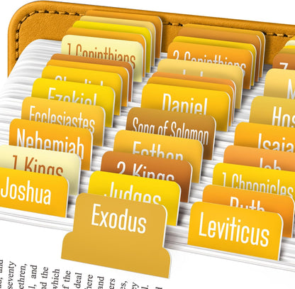 EssexWares Black Bible Tabs – 80 Large Print, Durable & Water-Resistant