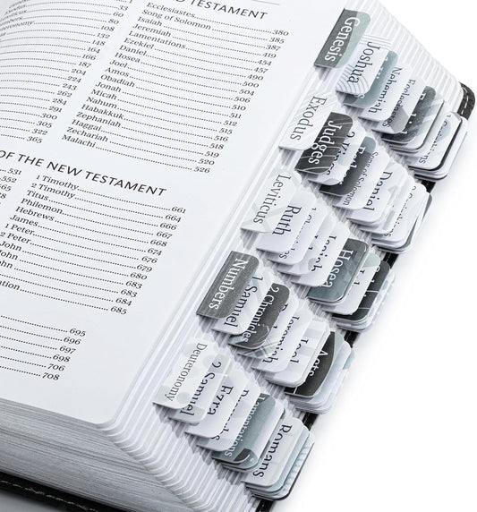 Mr. Pen Gray Bible Tabs – 75 Laminated Index Tabs for Study Bible