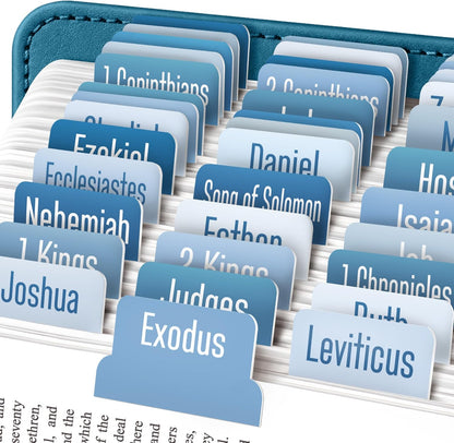 EssexWares Black Bible Tabs – 80 Large Print, Durable & Water-Resistant