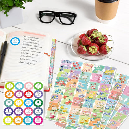 105 Laminated Tabs + 80 Stickers - Easy-Apply Bible Tabs Set